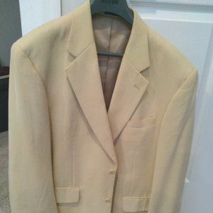 Alfani 100% Tencel Sport Coat Jacket Blazer Size 42R Light Tan Men’s